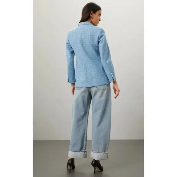 Sandro Nars Blue Tweed Blazer - Picture 4 of 11